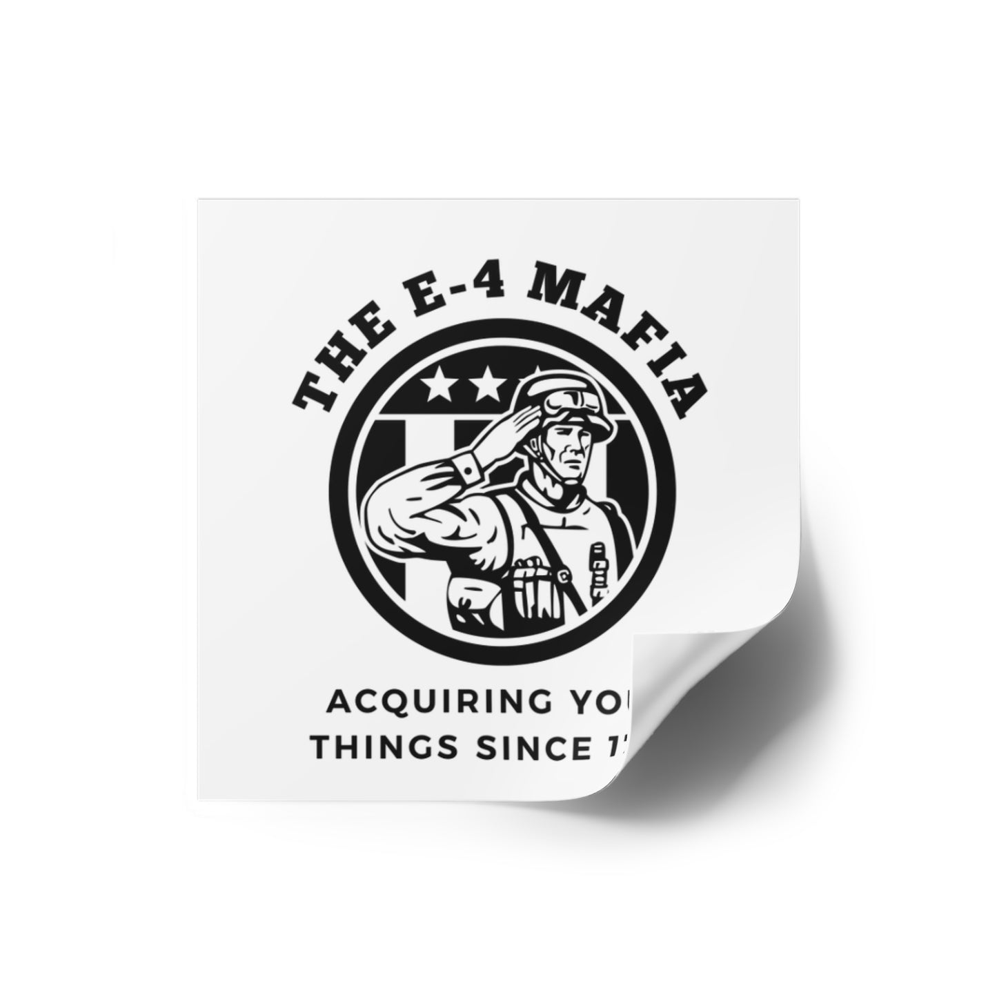 E-4 Mafia Sticker, Square