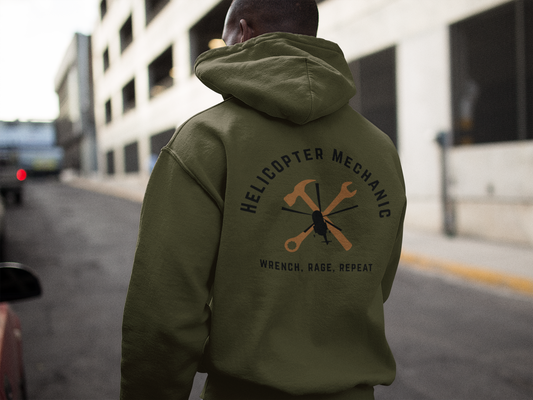Helicopter Mechanic Hooded Sweatshirt